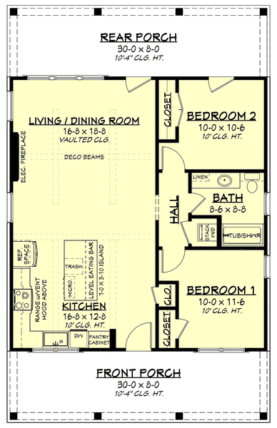 Main Floor Plan for House Plan #300690