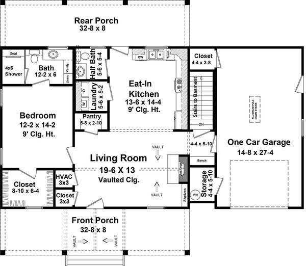 Main Floor Plan for House Plan #210945