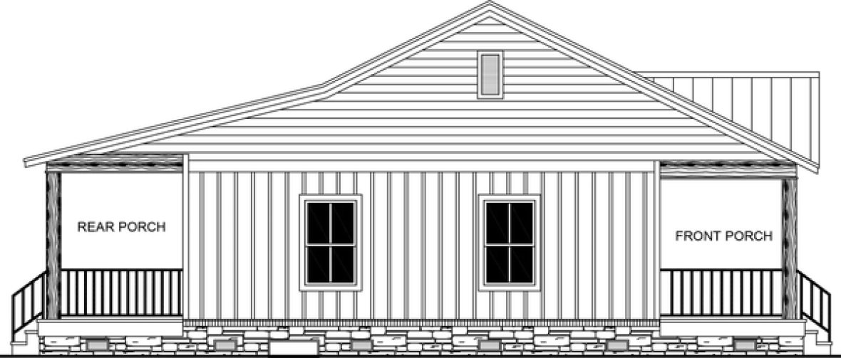 Left Elevation for House Plan #210915