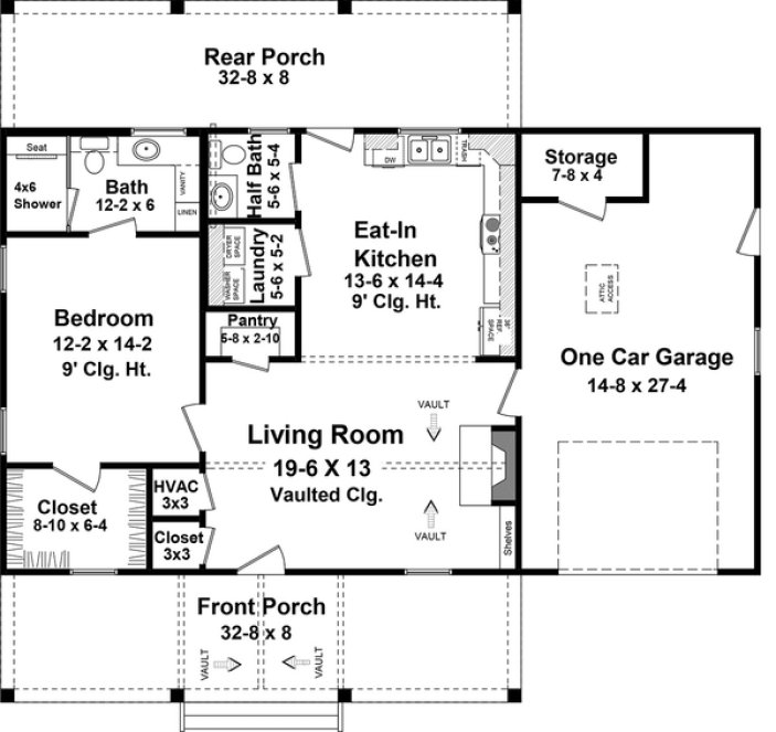 Main Floor Plan for House Plan #210915