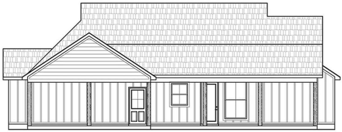 Rear Elevation for House Plan #906761