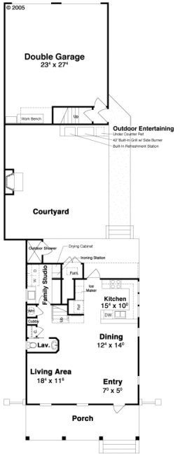 Main Floor Plan for House Plan #127802