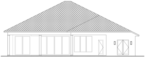 Rear Elevation for House Plan #774692