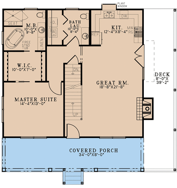 Main Floor Plan for House Plan #311222