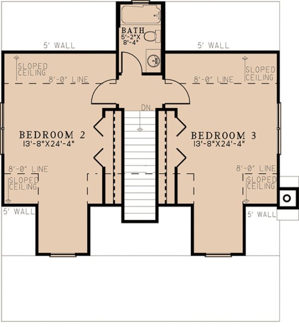 Second Floor Plan for House Plan #311222