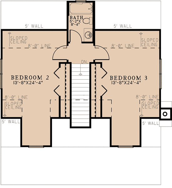 Second Floor Plan for House Plan #311222