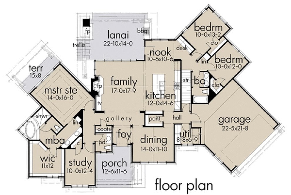 Main Floor Plan for House Plan #642532