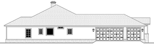 Left Elevation for House Plan #304403