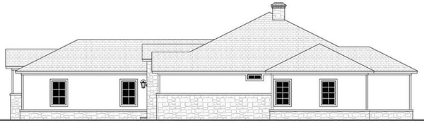 Right Elevation for House Plan #304403
