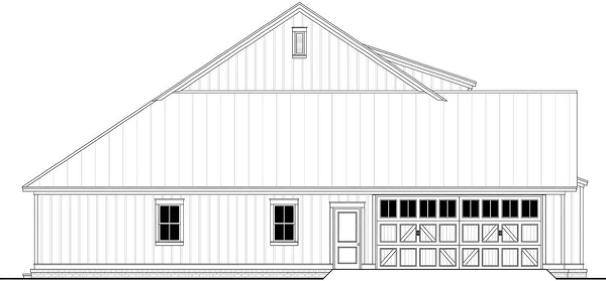 Left Elevation for House Plan #308522