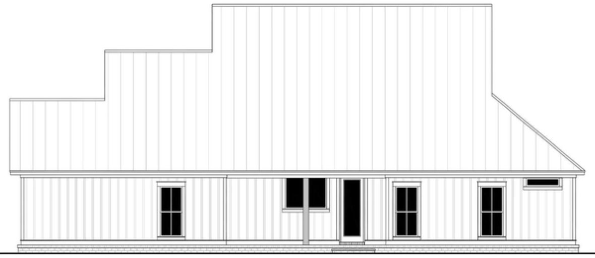 Rear Elevation for House Plan #308522