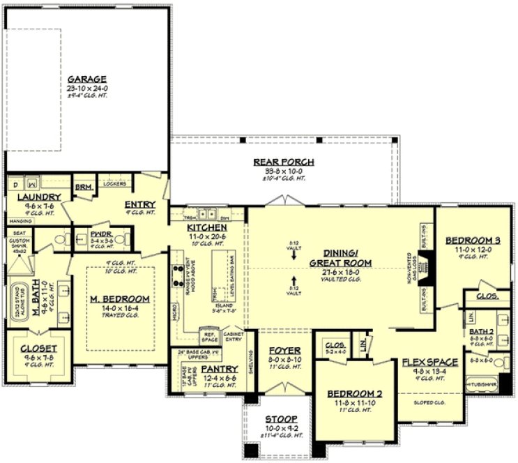 Main Floor Plan for House Plan #305922