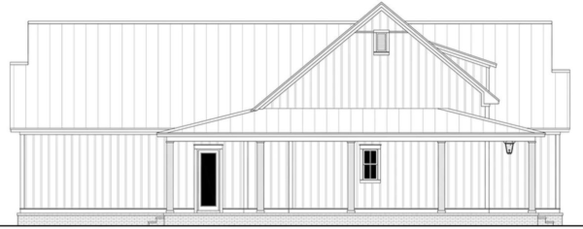 Left Elevation for House Plan #308242