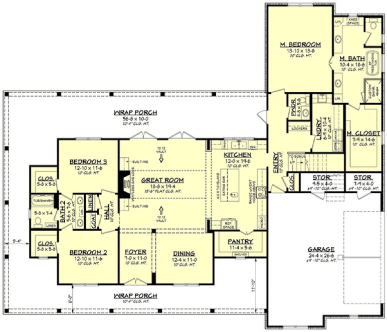 Main Floor Plan for House Plan #308242