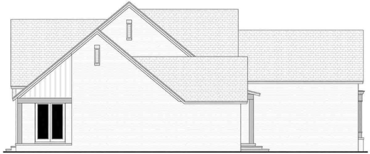 Left Elevation for House Plan #300742