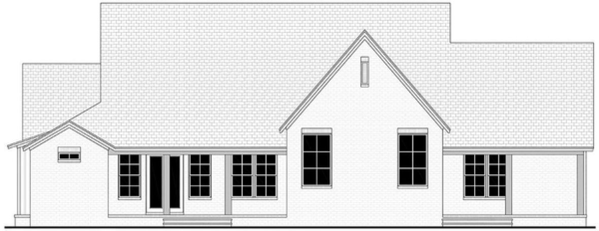 Rear Elevation for House Plan #300742