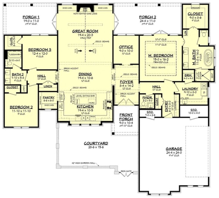 Main Floor Plan for House Plan #300742