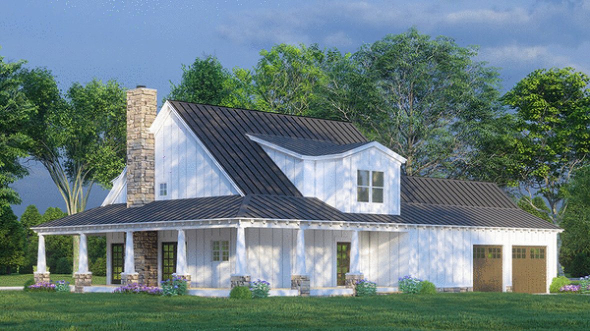 Rear Elevation for House Plan #319722