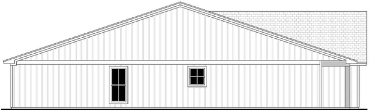 Left Elevation for House Plan #306942