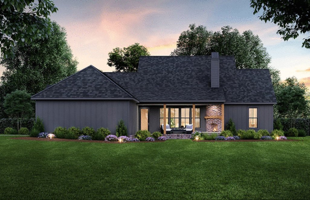 Rear Elevation for House Plan #901922