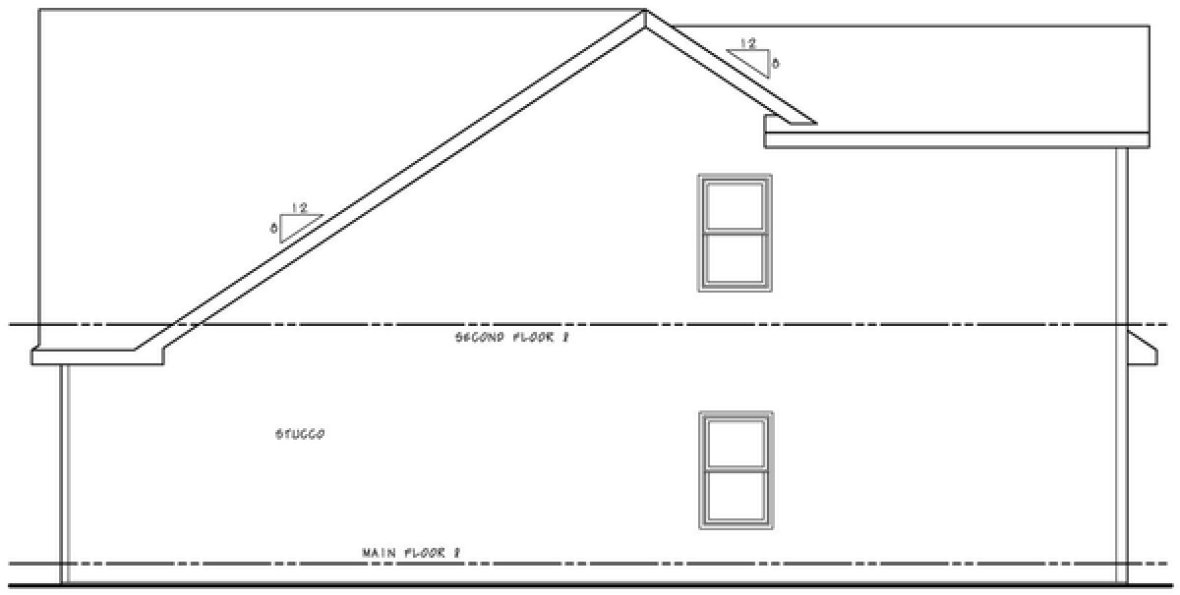 Right Elevation for House Plan #152781