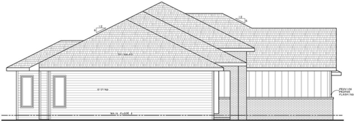 Left Elevation for House Plan #159791