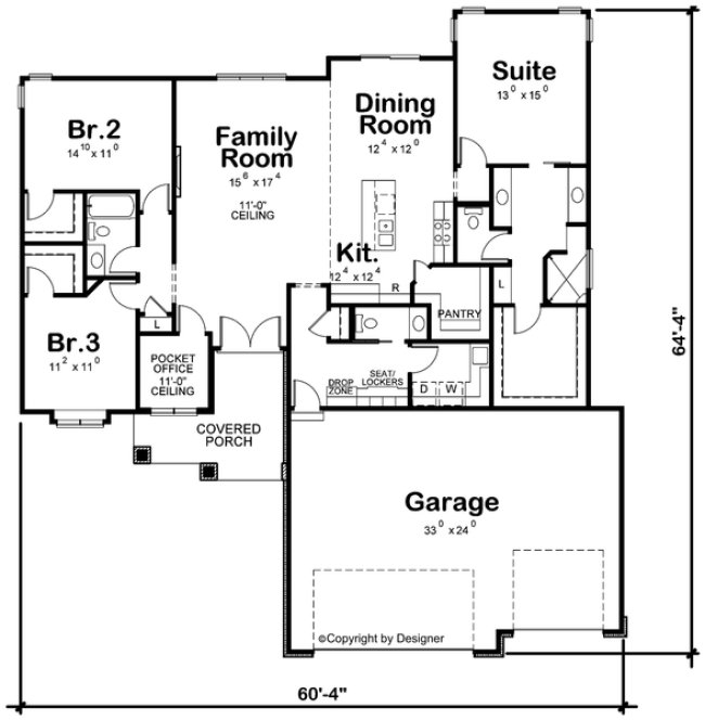 Main Floor Plan for House Plan #159791