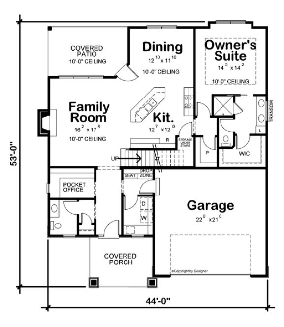 Main Floor Plan for House Plan #158781