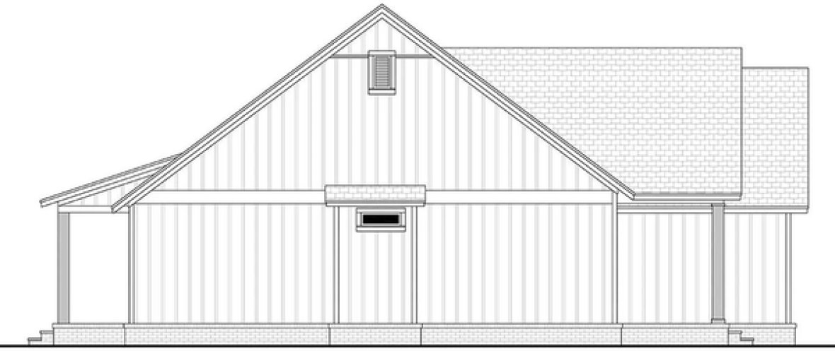 Left Elevation for House Plan #307971