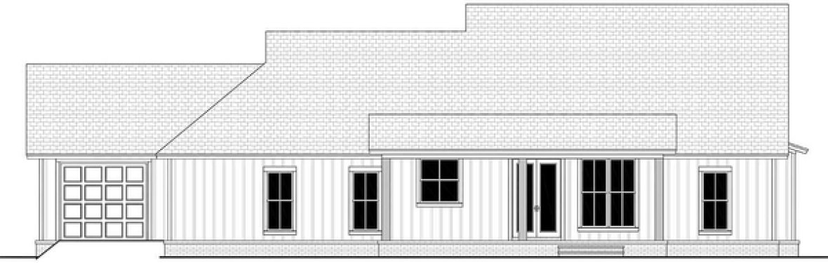 Rear Elevation for House Plan #307971