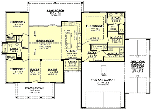 Main Floor Plan for House Plan #307971