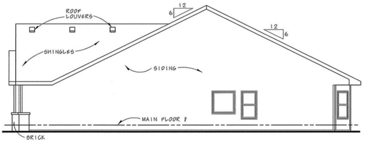 Right Elevation for House Plan #155091