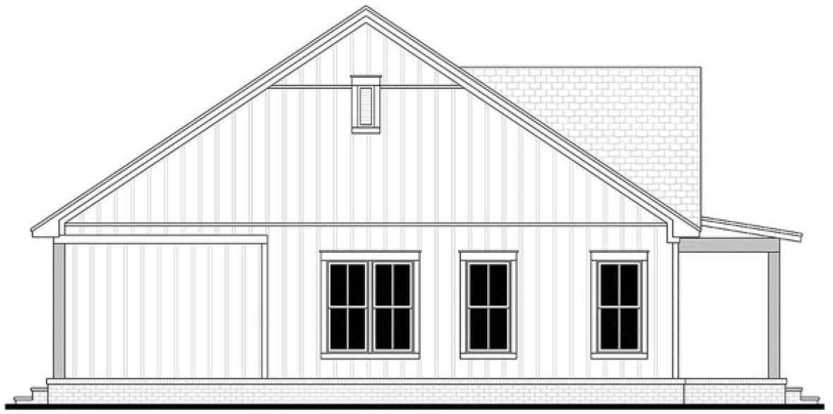 Left Elevation for House Plan #301890