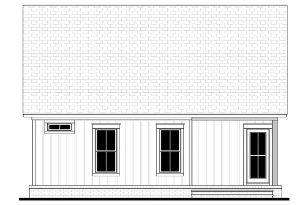 Rear Elevation for House Plan #301890