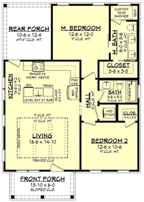 Main Floor Plan for House Plan #301890