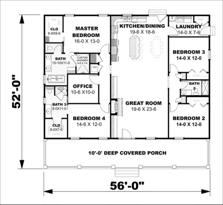 Main Floor Plan for House Plan #432532