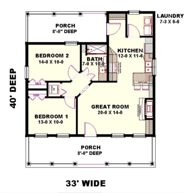 Main Floor Plan for House Plan #430980
