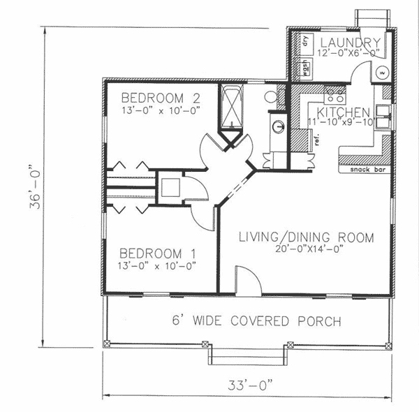 Main Floor Plan for House Plan #430864