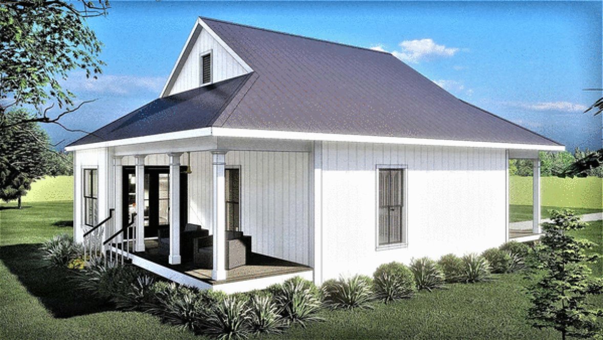 Rear Elevation for House Plan #430098