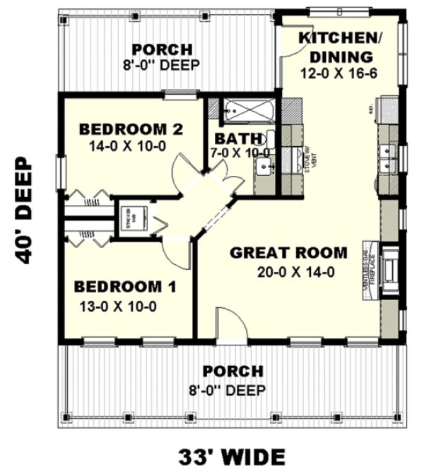 Main Floor Plan for House Plan #430098