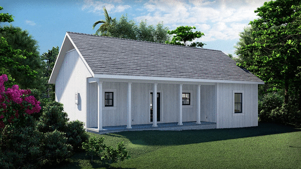 Rear Elevation for House Plan #435301