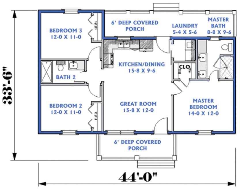 Main Floor Plan for House Plan #435301