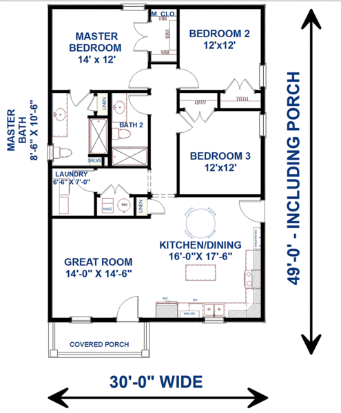 Main Floor Plan for House Plan #430231