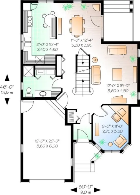 Main Floor Plan for House Plan #143982
