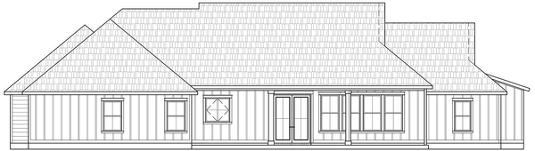 Rear Elevation for House Plan #904591
