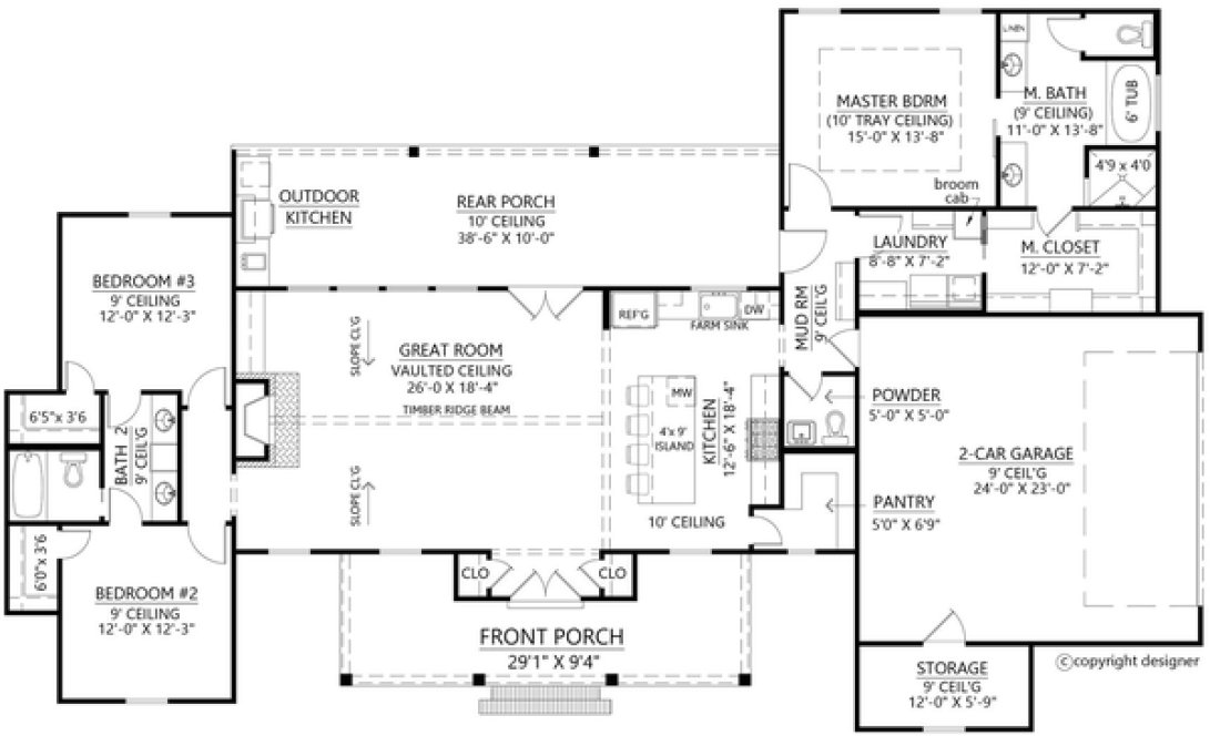 Main Floor Plan for House Plan #904591