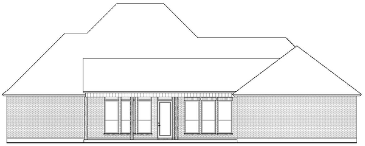 Rear Elevation for House Plan #900752