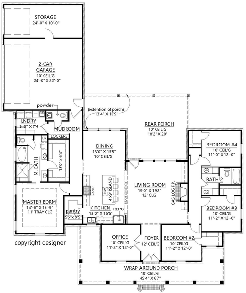 Main Floor Plan for House Plan #900752