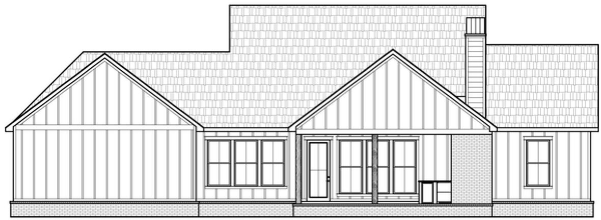 Rear Elevation for House Plan #902322