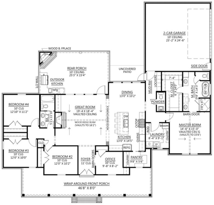 Main Floor Plan for House Plan #902322